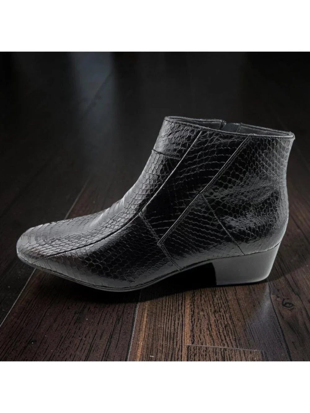 Men's Giorgio Brutini Black Natural Genuine Snakeskin Boots Size 8 NEW IN BOX!!!